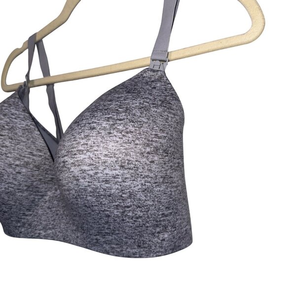 Soma 42D Bra Gray Heathered Adjustable Straps Wireless Supportive nursing bra - Picture 2 of 6